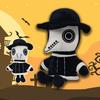 TreasuringU Black Plague Doctor Plush Toy Happy Halloween Plague Crow Stuffed Dolls Halloween Birds Toy Gift Idea ideal for Kids