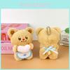 Butter Bear Plush Stuffed Animal Keychain With Pp Cotton Filling For Backpack Decor Gift