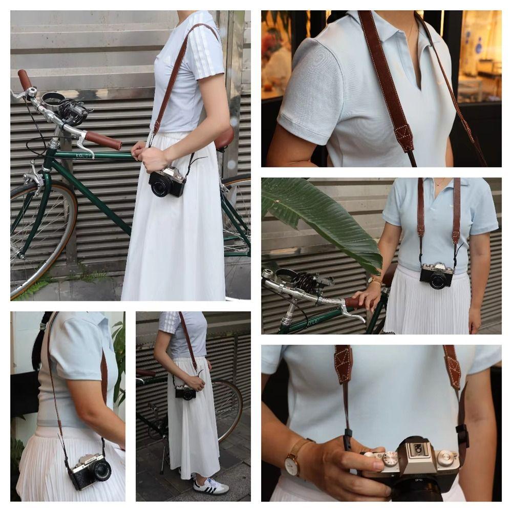 Микро-однолямочный ремень из ПУ кожи для Canon G7x Nikon Fujifilm Sony Zv-1 Удобная декомпрессия