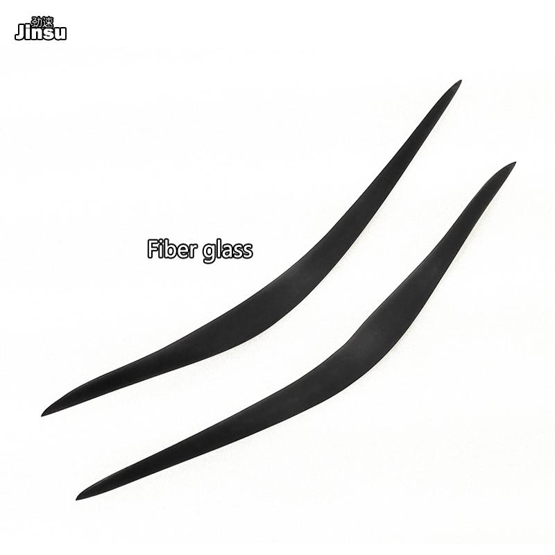 Carbon Fiber Glass Headlight Eyebrows Eyelid Sticker for BMW 2 series coupe 2014 - F22 F23 218i 220i 228i M235i F87 M2 2Pcs