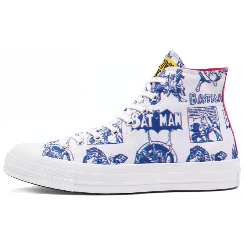 Бэтмен x Chinatown Market x Converse Chuck 70 DC 3D Комикс Полный Принт Дышащие Высокие Кеды из Холста Унисекс Красный и Синий