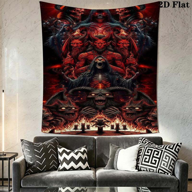Dark Reaper Tapestry Mystic Guardian Tapestry Background Cloth Fashion Print Wall Covering Decoration Background Wall Hanging Cloth Christmas Gift