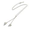 [N6861] - Silver Necklace 'Stars' Silver White (rhodium Plated)