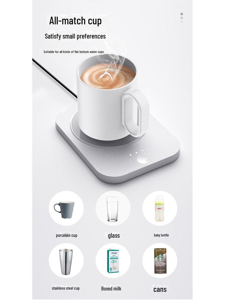 Умный подогреватель кружек с контролем температуры 55° и беспроводное зарядное устройство для телефона