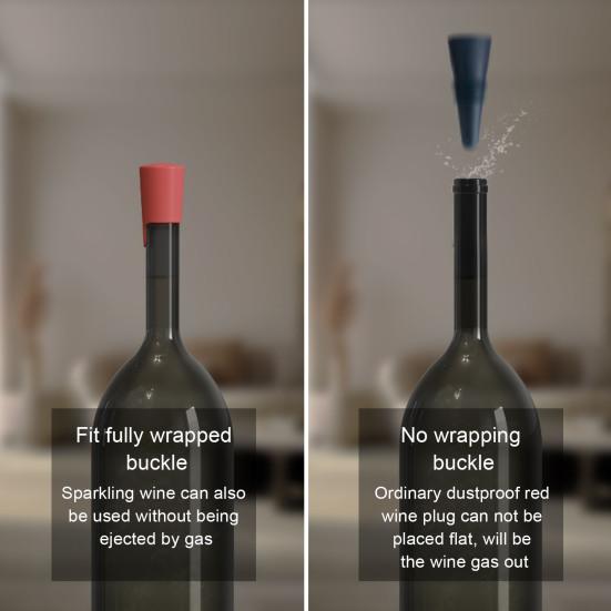 Многоразовая силиконовая пробка для винных бутылок, герметичная, для вина, шампанского, виски и пива. Пищевая силиконовая пробка для вина.
