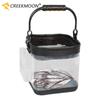 Fishing Bucket Portable Folding Wash Basin With Net And Rope Space Saving Barrel Folding Camping Bucket For Outdoor Traveling