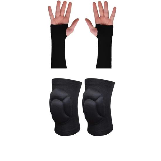 Волейбольные наколенники и волейбольные ручки Набор из 2 волейбольных наколенников и наколенников с тисненой губчатой опорой