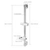 Stainless Steel Lifting Handhold Shower Head Holder Bracket with Soap Box G1/2