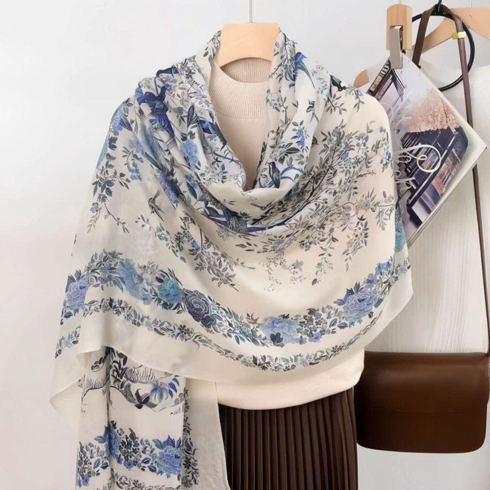 Тонкий шелковый шарф-шаль Модный шейный платок Бандана Пляжная дорожная накидка для вечерней свадебной вечеринки