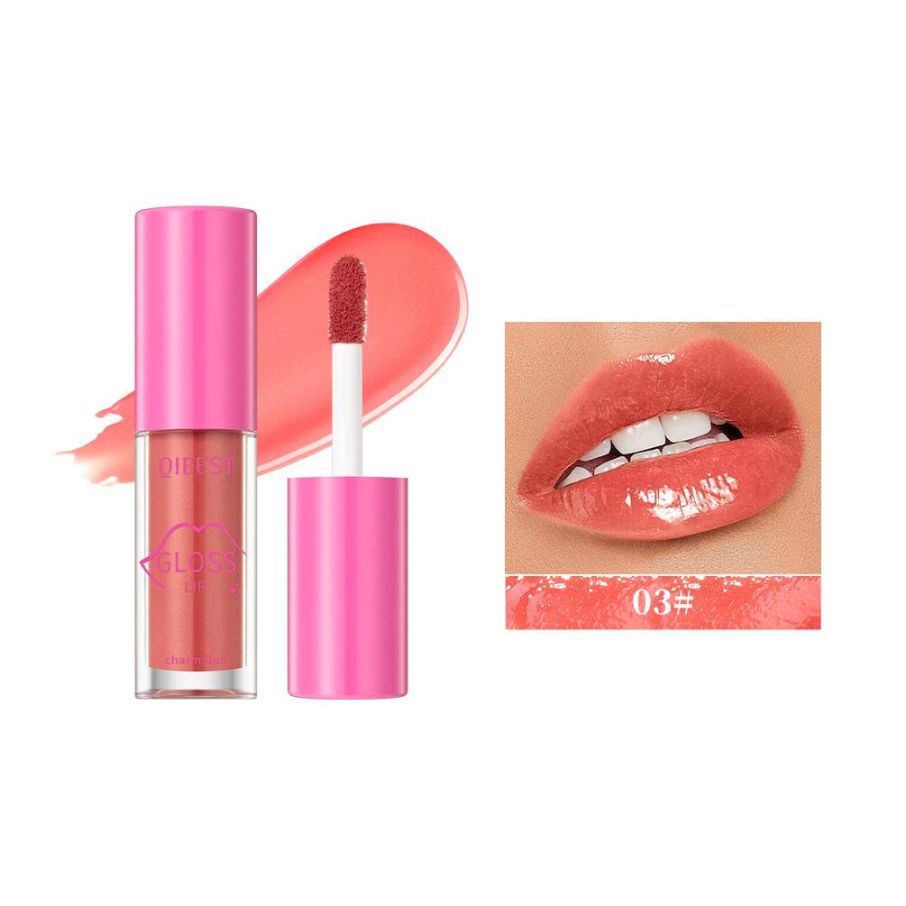 QIBEST Mirror Glow Lipstick Nourishing Moisturising Not Easy To Take Off Natural Three-dimensional Long-lasting Liquid Lipstick