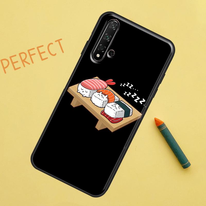 Kawaii Sushi Crowd Case For Huawei Nova 10 9 SE 5T Y90 Y70 Y60 Y61 Nova 3i 7i 8i 11i P20 P40 P30 Lite P60 Pro