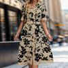 Summer Women's Shirt Floral Print Dresses Chic Comfortable and Versatile Temperament Elegant Casual Women's Clothing Gentle Lady's Dress