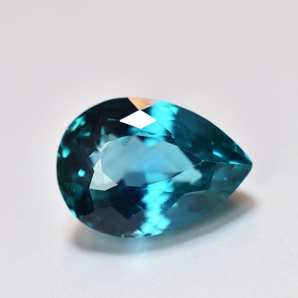 Natural Bluish Green Sapphire 14-18 Ct Pear Certified AAA Ceylon Loose Gemstone