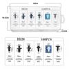 Universal Car Retainer Clips Kit 100 PCS with Pry Tools Fastener Remover for Auto Door Maintenance