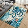Underwater octopus nautical theme carpet Yoga living room room decor children's crawling mat doormat area rug games mat