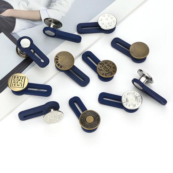 Universal Anti-deformation Waistband Extension Button Anti-rust Silicone Waistband Extender Buckle