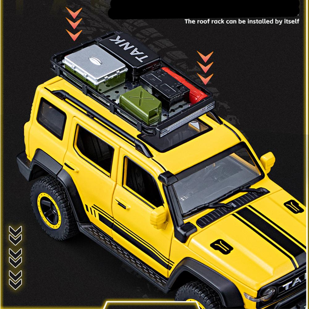 1/24 Танк Внедорожник 300 Border Limited Edition Модель автомобиля из сплава Литая металлическая игрушка Модель внедорожника Звуковая и световая модель автомобиля Детский подарок