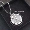 Женское ожерелье, вращающийся диск, треугольное ожерелье с часами, мужская подвеска, цепочка для свитера в стиле хип-хоп