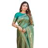 Glory Sarees Женский банарский шелковый сари с куском для блузки (Банараси_Сари134_Рама)