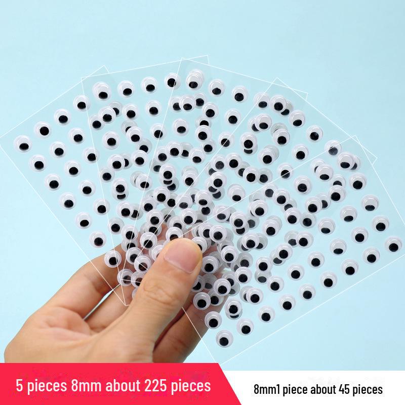 Красочные самоклеящиеся подвижные глаза с ресницами для поделок своими руками