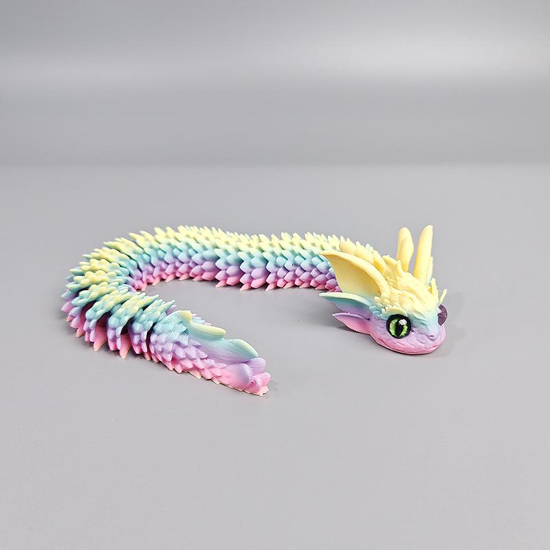 3D-печать Красивые Змеиные Сочленения Подвижная Игрушка Модель Имитация Глаз Креативный Подарок Игрушки для Снятия Стресса Украшение для Дома Маленькие Украшения