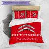 3pcs Custom Name Citroen logo Bedding Set Duvet Cover Closure Includes 1 Duvet Cover & 2 Pillowcases for All Seasons Bedroom Decor