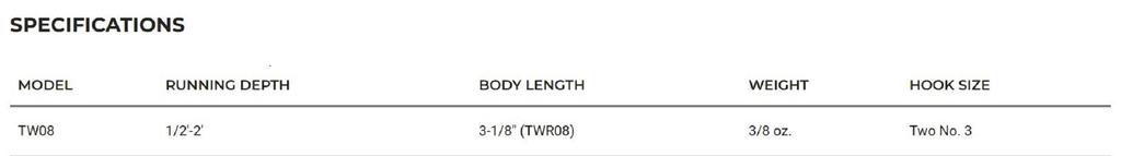 Rapala Медленно тонущий блесна Twitchin Rap TWR08/HO (5908)