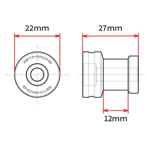 ZETA RACING Swing Arm Spool M6 X 35mm (general Purpose) Titanium Color For U Receiver For V Receiver For Rear Stand Hook Stainless Steel Bolt High Str