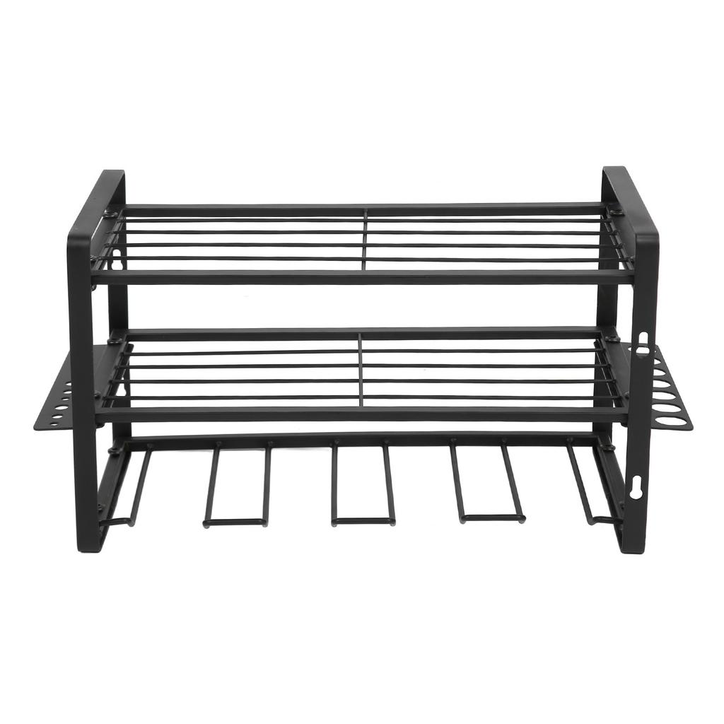 Органайзер для дрели Черный держатель для дрели Грузоподъемность 150 фунтов Настенная стойка для инструментов с полным комплектом аксессуаров