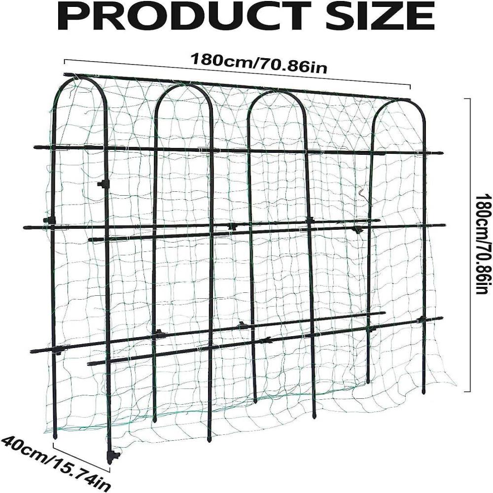 Garden Cucumber Trellis Large Metal Trellis Detachable Climbing Arch Plants Support Outdoor U-Frame Trellis for Climbing Plant