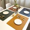 Double-layer Leather Table Mat Nordic Heat-proof Placemat Insulation Waterproof Oil-proof Table Mats for Home El Decoration
