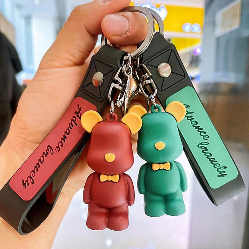 Cute Bear Key Buckle Bag Pendant Key Chain Pendant for Cars Ornaments Accessories