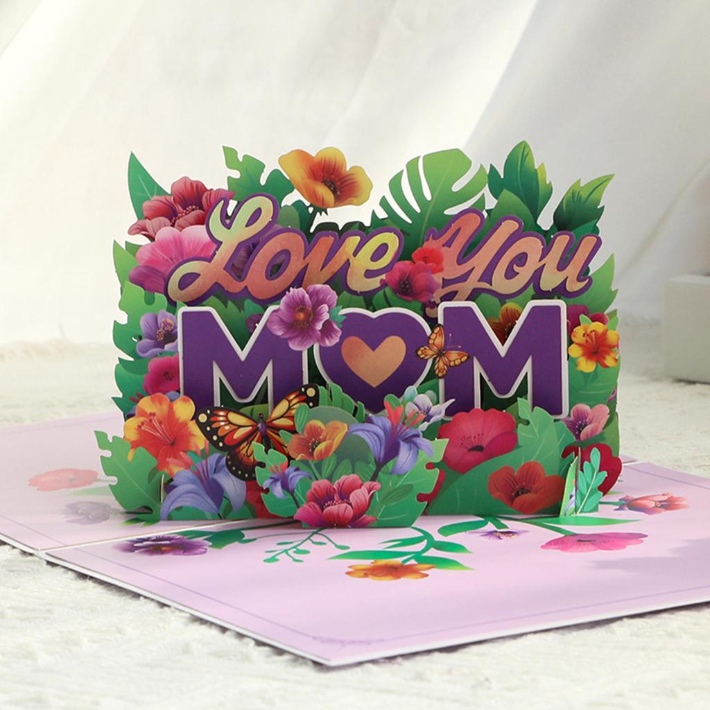 Сделанная вручную 3D поздравительная открытка ко Дню матери Сделанная вручную 3D открытка Письмо для мамы Поздравительная открытка Бумажная поздравительная открытка ко Дню матери
