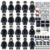 160 Black Swat Weapon Shield M8003 Human Military Doll Model Small Particle Fight
