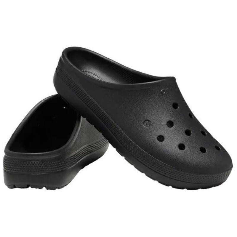 Crocs Модный тренд Простые дырчатые туфли Женские Черные