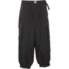 Solid Color Loose Fit Cargo Pants With Large Pockets Men Pants Black JM5494