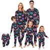 Комплекты с принтом для всей семьи, пижамы, домашняя одежда, комплекты: топы с длинным рукавом + брюки