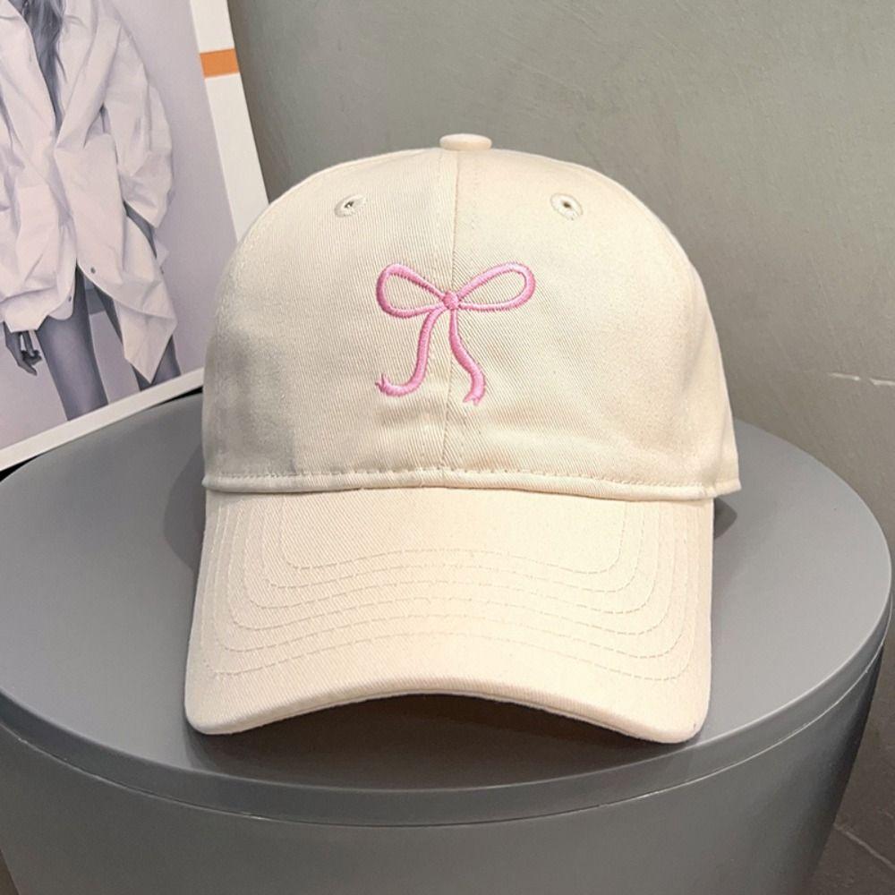 Embroidery Embroidery Bow Baseball Cap Bowknot Peaked Cap Casual Bowknot Baseball Hat Girl