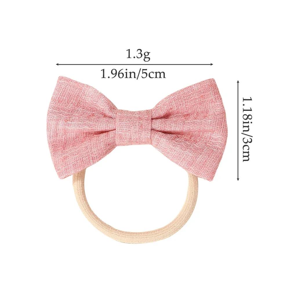 10 шт./набор Мультяшные повязки на голову с бантом и цветком для детей, девочек, милые резинки для волос, модные эластичные резинки, веревки для волос, аксессуары для волос