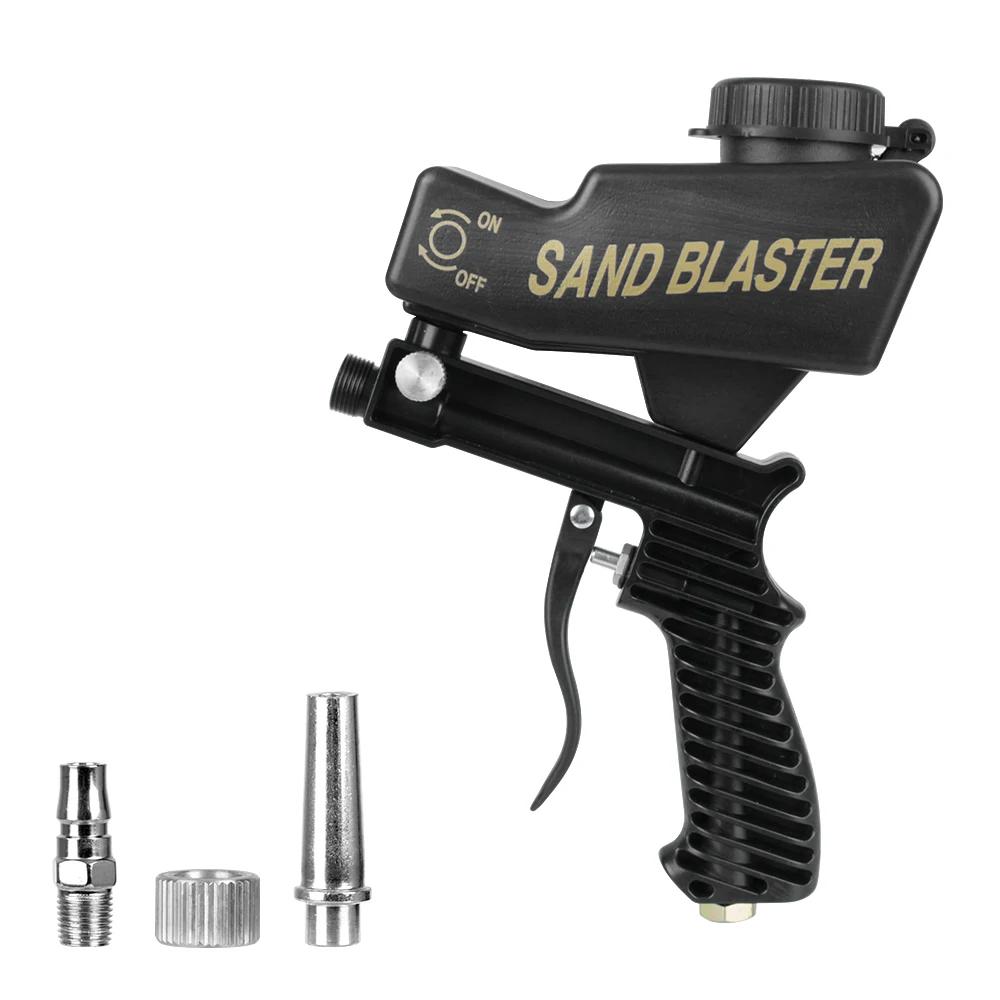 Rust Blasting Device Pneumatic Sandblasting Set Pneumatic Blasting Gun Set Adjustable Blasting Machine Gravity Sandblasting Gun