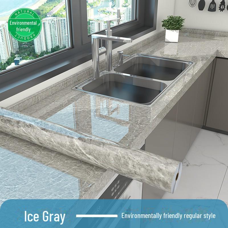 Мраморная антимасляная высокотемпературная самоклеящаяся наклейка для кухонной столешницы