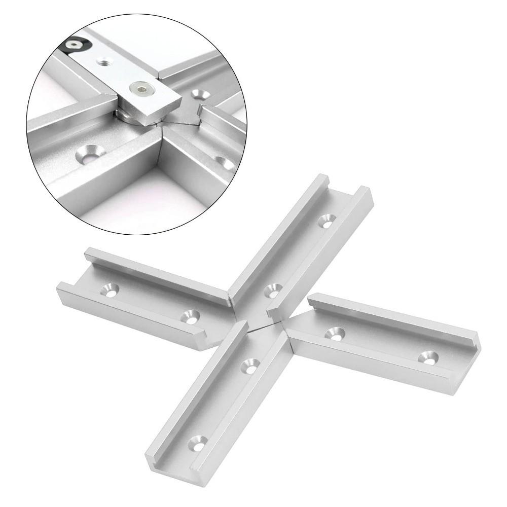 4pcs Aluminum Alloy Miter Track Jig Fixture 30mm Width Slot Connector For Router Table