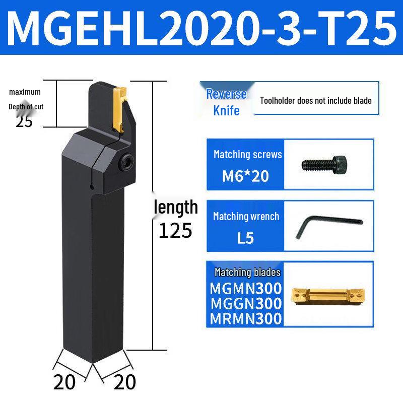 Держатель для наружной канавочной и отрезной CNC-фрезы MGEHL2020-3-T25