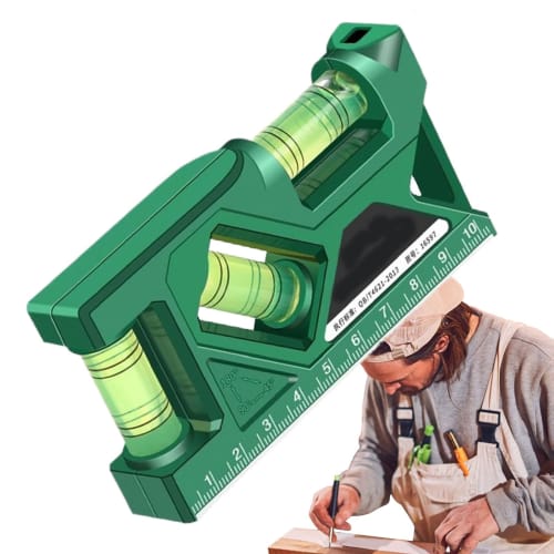 Small Magnetic Level, High-Precision Water Level Socket Switch Protractor, Precision Level with Magnetic Level Measuring Tool for Beginners and Constr