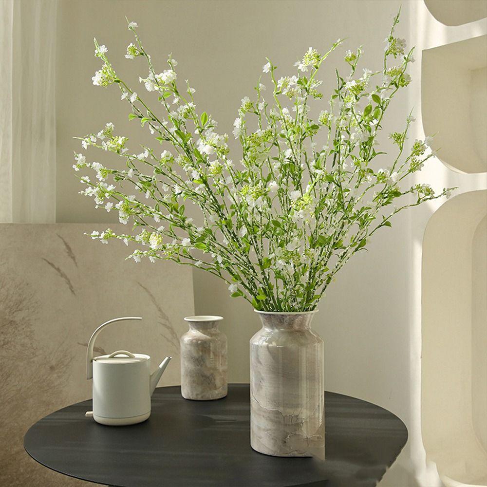 Реалистичная имитация снежной ивы, пластиковые искусственные растения для гостиной, ресторана, декора