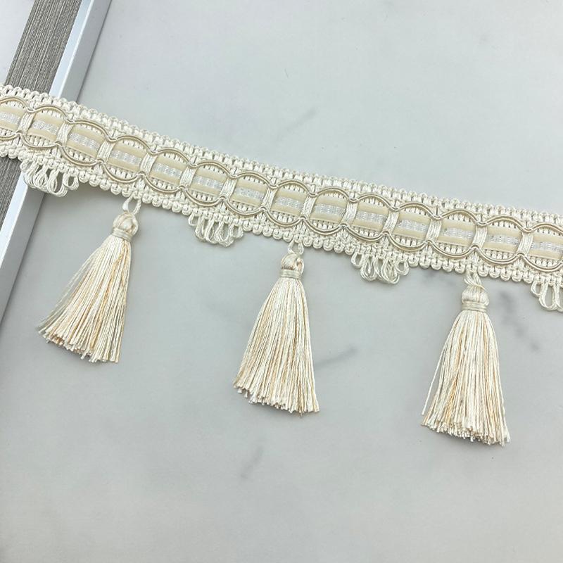 1M Tassel Lace Edging Trimming Ribbon Trim Handmade Fringe DIY Clothes Pillow Curtain Tablecloth Sofa Upholstery Decor Crafts