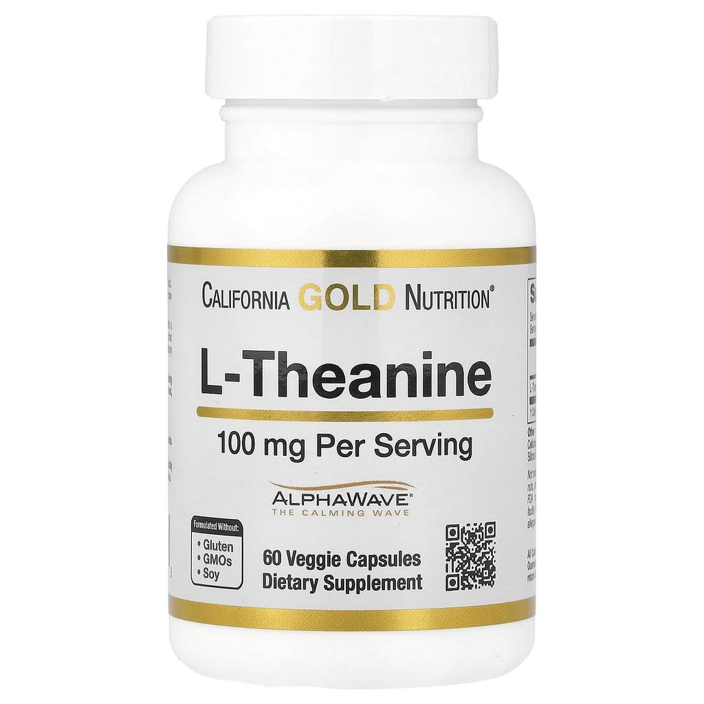 L-Theanine with Alphawave®, 100Mg, 60 Veggie Capsules
