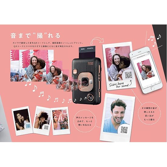 FUJIFILM Instax Mini LiPlay Instant Camera/Smartphone Printer, Blush Gold, INS MINI HM1 BLUSH GOLD