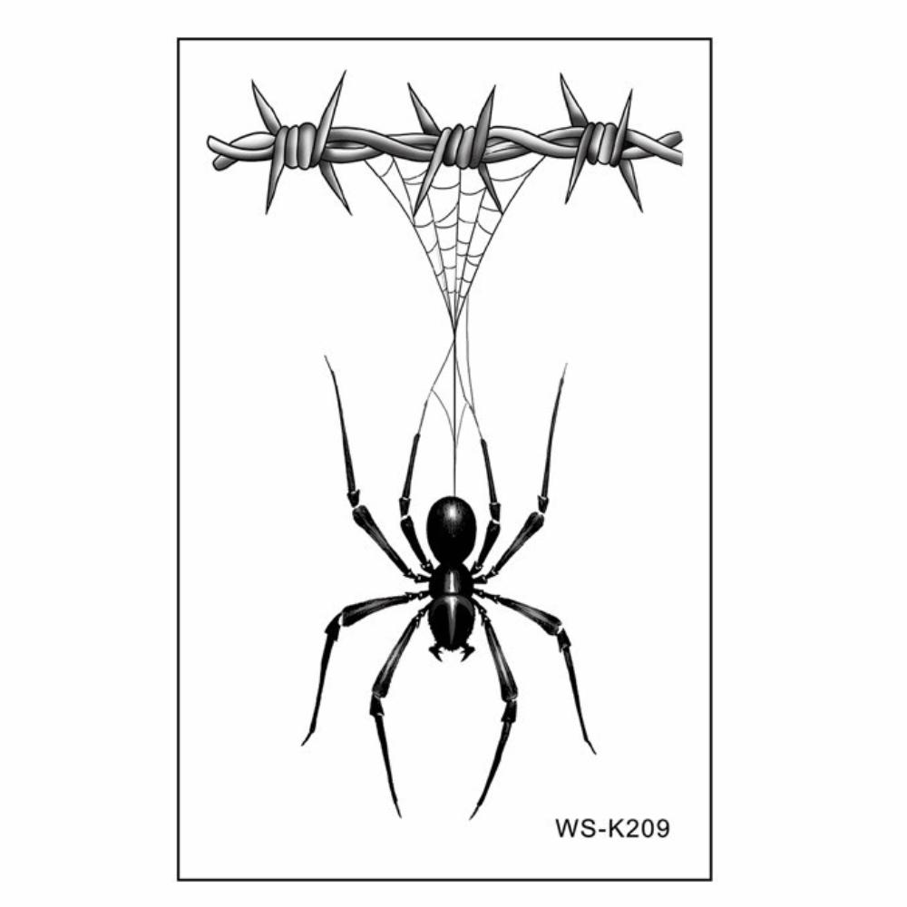 Waterproof Spider Tattoo Realistic Halloween Face Tattoo Body Art Body Tattoo Stickers Face Makeup