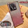Gradient Glitter Airbag Shockproof Case with Lens for Redmi Note 13 12 11 10 Pro 9s 13R Redmi 13C 12C 12 10 10C 9 9A K50 K60 K70 Pro Xiaomi 14 13 Pro